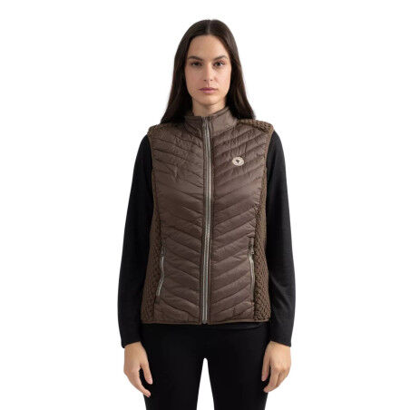 Gilet Invernale Donna Danedvi Senza Maniche - Trapuntato, Caldo, Con Cappuccio E Tasche, Leggero, Colore Unico