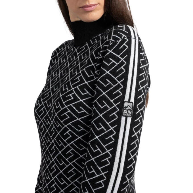 Maglione da donna Sun Valley Ukon - Nero: calore, comfort e stile sportivo