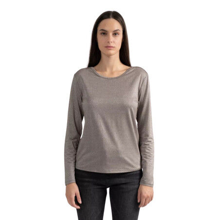 T-shirt da donna Sun Valley Polesk - Castagna: eleganza e comfort invernale