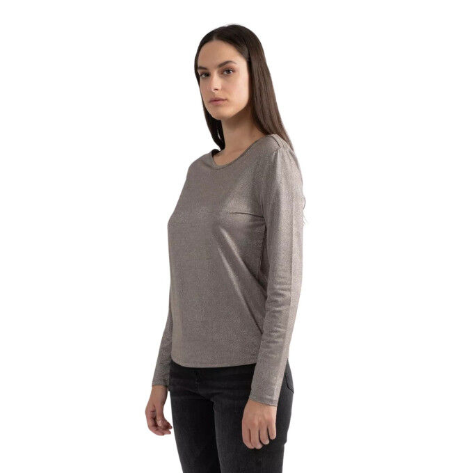 T-shirt da donna Sun Valley Polesk - Castagna: eleganza e comfort invernale