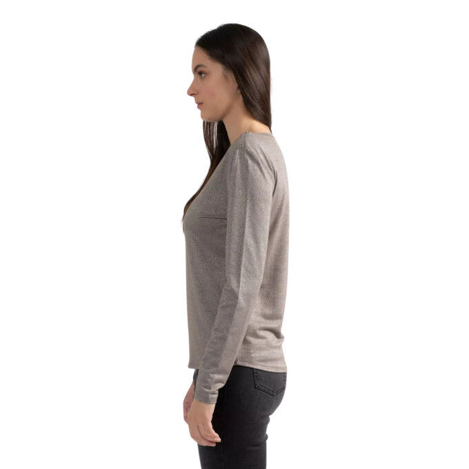 T-shirt da donna Sun Valley Polesk - Castagna: eleganza e comfort invernale