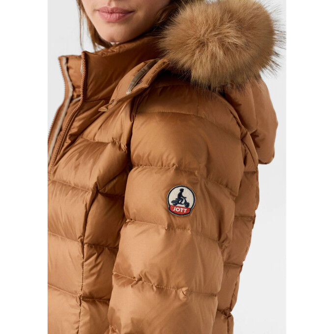 Piumino da donna di media lunghezza Extreme Cold Sugar Brown Pearl