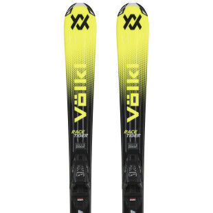 Pack de esquís junior Völkl RACETIGER JR YELLOW + fijaciones