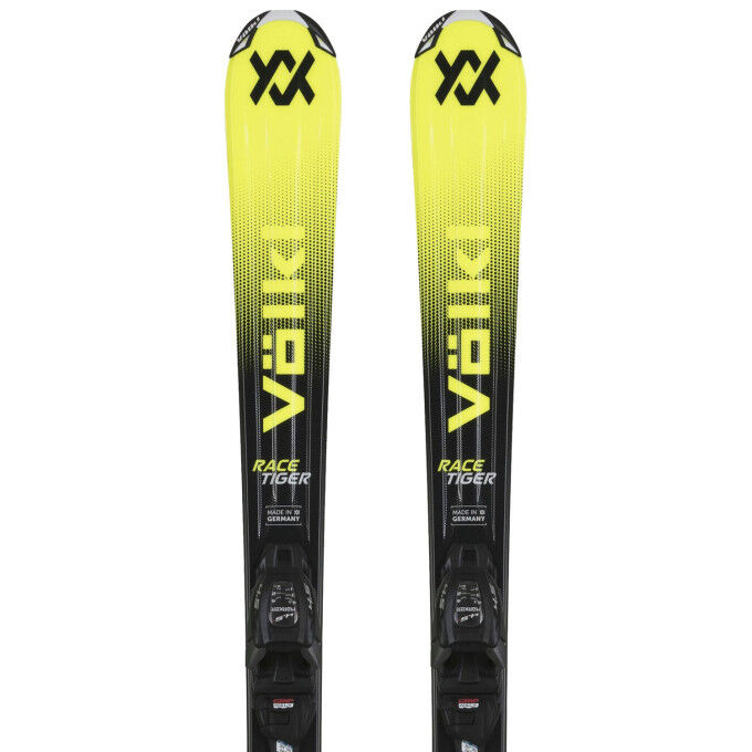 Völkl RACETIGER JR YELLOW Junior Ski Package + Bindings