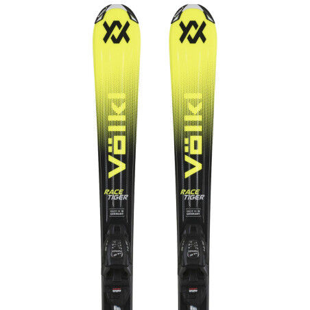 Pack Ski Junior Völkl RACETIGER JR YELLOW + Fixations