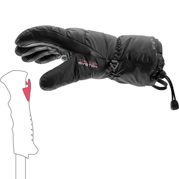 Gants de ski Femme Leki Glace 3D - Black : chaleur et confort extrêmes