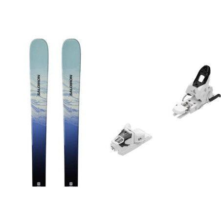 Zaino da sci Salomon STANCE PRO W 82 + attacchi : Colore - ARUBA BLUE/BLUE YONDER/LIME CREAM, Dimensioni dello sci - 161