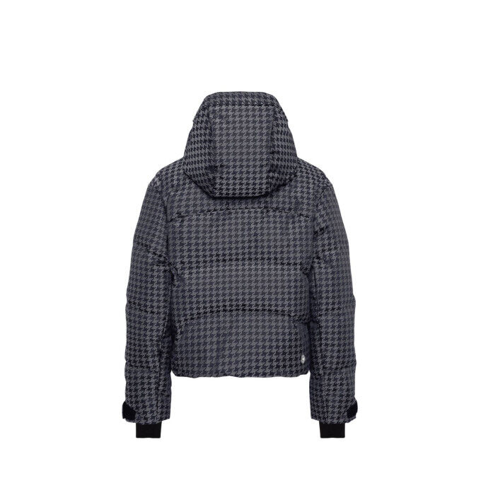 Chaqueta de esquí para mujer Colmar con estampado de pata de gallo: estilo y rendimiento en las pistas.