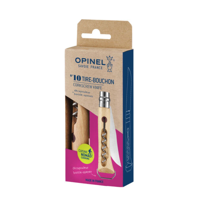 Couteau Opinel N°10 Tire-Bouchon Décapsuleur – Lame inox 10 cm