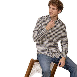 Camisa para hombre Mise Au Green Elaine - Caqui: comodidad y estilo ecológico