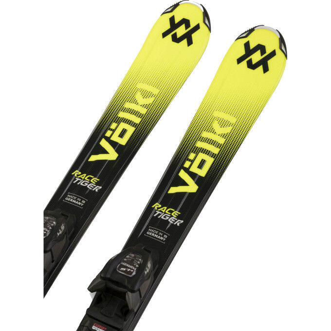 Pacchetto sci per bambini Völkl Racetiger JR Yellow + attacchi 4.5 VMOT JR