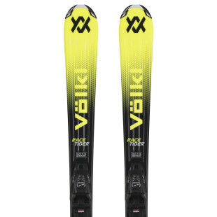 Pacchetto sci per bambini Völkl Racetiger JR Yellow + attacchi 4.5 VMOT JR