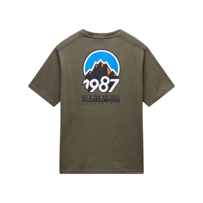 Camiseta Napapijri Montepiana para hombre: estilo outdoor y comodidad en algodón responsable