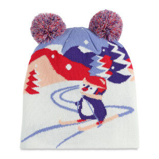 Bonnet double pompon Fille Spyder Penguin : chaleur et fun sur pistes