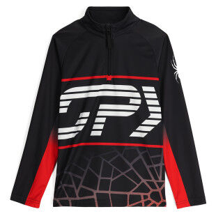 Spyder WEB 1/2 ZIP: jersey polar para niño con estilo retro y técnico