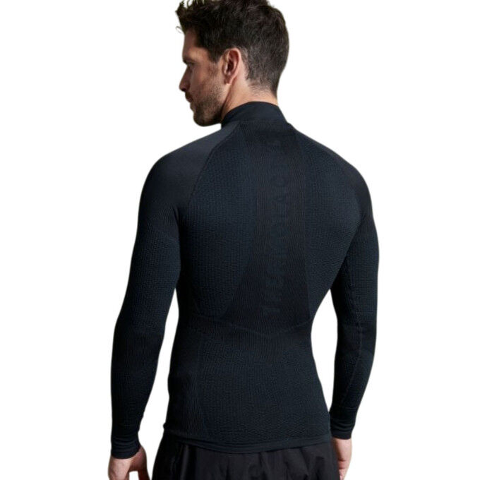 Camiseta con cuello con cremallera DAMART SPORT Thermolactyl Energy 4 Hombre - Negro