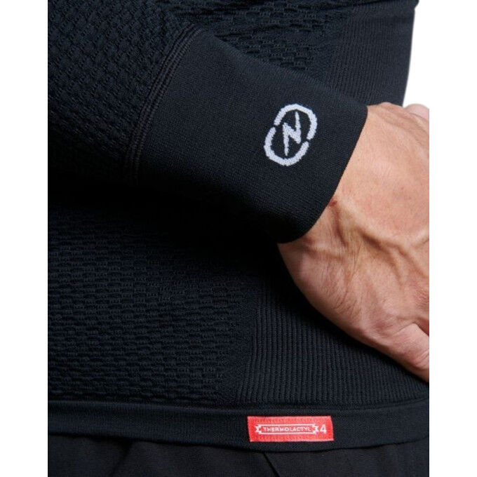 T-Shirt mit Reißverschlusskragen DAMART SPORT Thermolactyl Energy 4 Herren – Schwarz