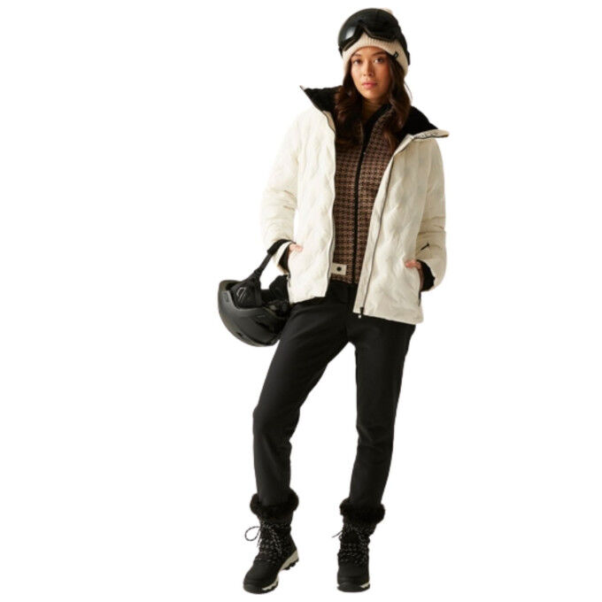 Damen-Skijacke Dare2B Enfold Egret: Eleganz und Leistung auf der Piste