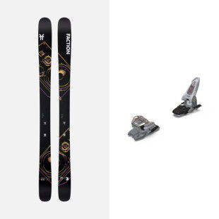 Pack of Faction PRODIGY 3 Black skis + binding : Colour - Black, Ski size - 184