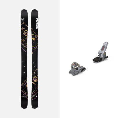 Pack of Faction PRODIGY 3 Black skis + binding : Colour - Black, Ski size - 184