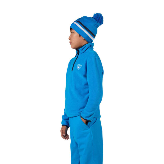 Rossignol Strawpile: warmes und vielseitiges Fleece-Sweatshirt mit halbem Reißverschluss für Kinder
