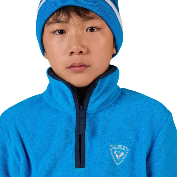Rossignol Strawpile: sudadera polar con media cremallera para niños, cálida y versátil