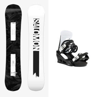 Salomon CRAFT snowboard pack + binding : Colour - Black/White, Ski size - 157 Wide