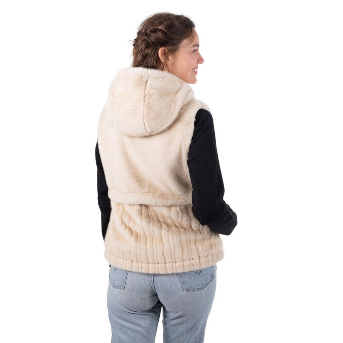 Veste sans manches Aulp Camil Swann : élégance hivernale en fausse fourrure