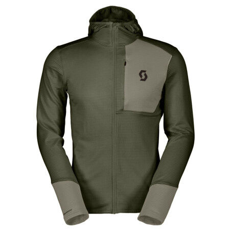 Felpa con cappuccio da uomo SCOTT Defined Light - DOUGLAS GREEN/DUST GREY