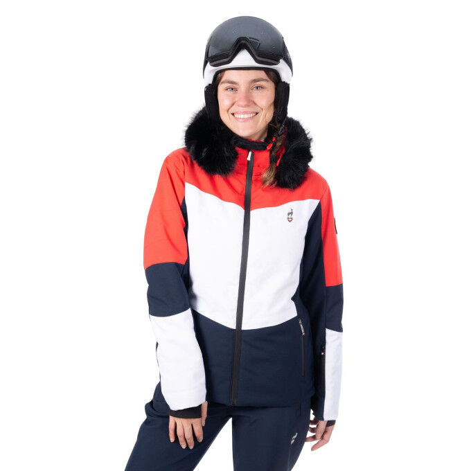 Damen-Skijacke Aulp Sandi – Poppy Red: Eleganz und Leistung auf der Piste