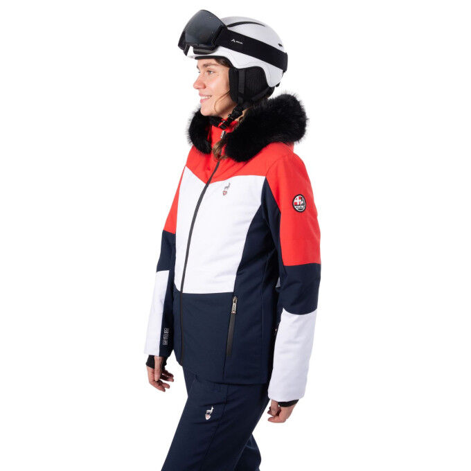 Damen-Skijacke Aulp Sandi – Poppy Red: Eleganz und Leistung auf der Piste