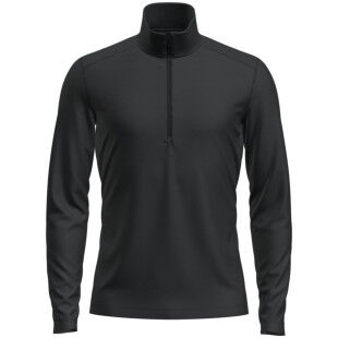 Jersey de cuello alto con media cremallera para hombre ICEBREAKER Oasis 200 - Negro