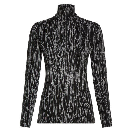 Ropa interior para mujer ICEBREAKER Vertex 260 Tech AOP - NEGRO/NIEVE/J