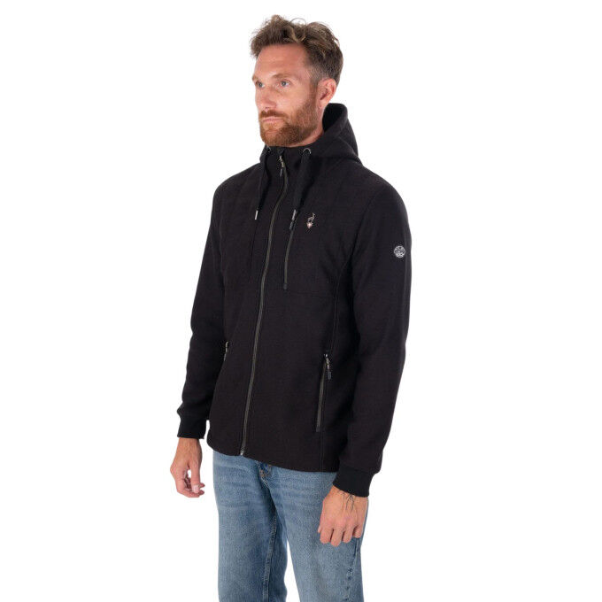 Aulp Conor Men's Black: warm and modern hybrid jacket