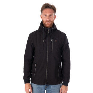 Aulp Conor Men's Black: warm and modern hybrid jacket
