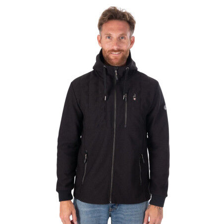 Aulp Conor Herren Black: warme und moderne Hybridjacke