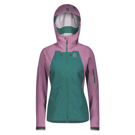 SCOTT Explorair 3L Damen-Skijacke – CASSIS PINK/JASPER GREEN