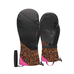 Women's Racer M Dinasty Ski Mittens - Black/Camel: style and performance