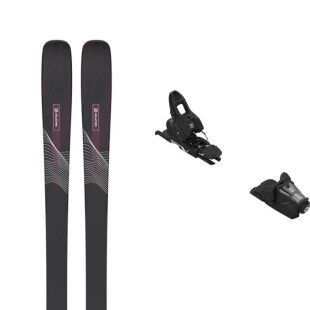 Set da sci Salomon N STANCE W 84 Nero/Bordeau + attacchi : Colore - NERO/BORDEAU, Dimensioni dello sci - 175