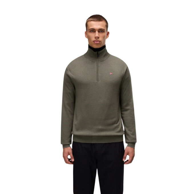 Felpa con zip a 1/2 uomo Napapijri Damavand HZ 4: comfort e stile in lana