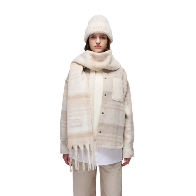 Sciarpa da donna Napapijri F-Penia Beige Dimity: calore, stile e morbidezza