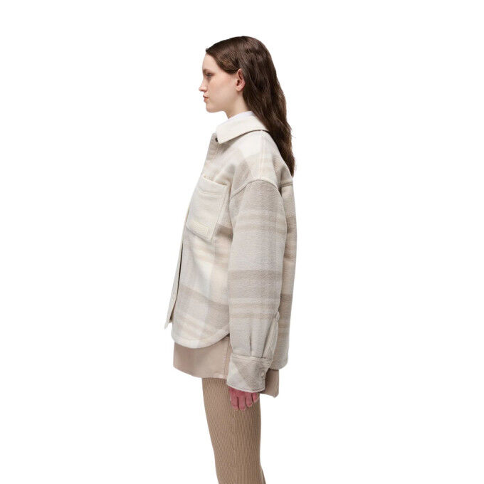 Napapijri O-Laugen Donna: camicia lunga oversize in lana riciclata