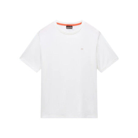 T-shirt da uomo Napapijri S-Nedles White Heron: semplicità, comfort e cotone tracciabile