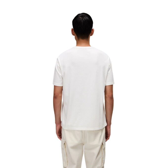 T-shirt da uomo Napapijri S-Nedles White Heron: semplicità, comfort e cotone tracciabile