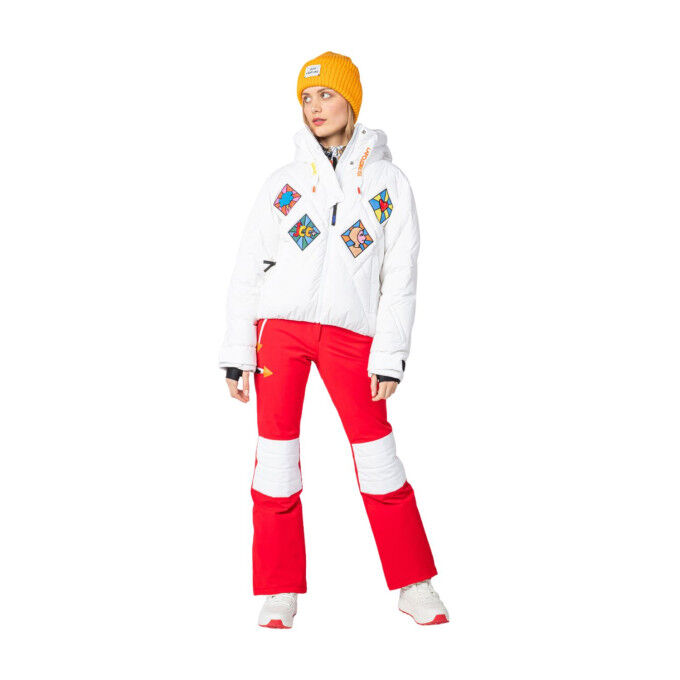 Rossignol JCC Lumy Damen-Skijacke: Stil und Wärme im Pop-Art-Look