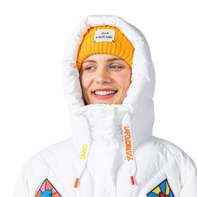 Rossignol JCC Lumy Damen-Skijacke: Stil und Wärme im Pop-Art-Look