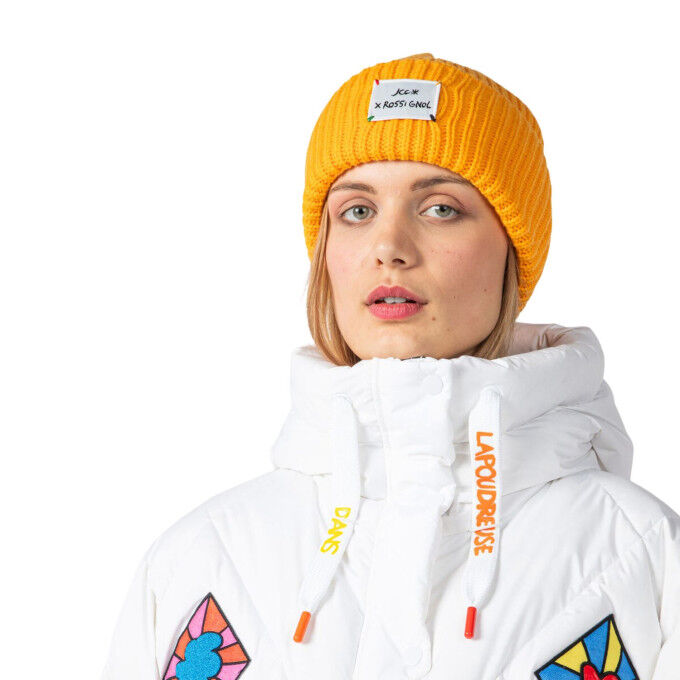 Rossignol JCC Lumy Damen-Skijacke: Stil und Wärme im Pop-Art-Look