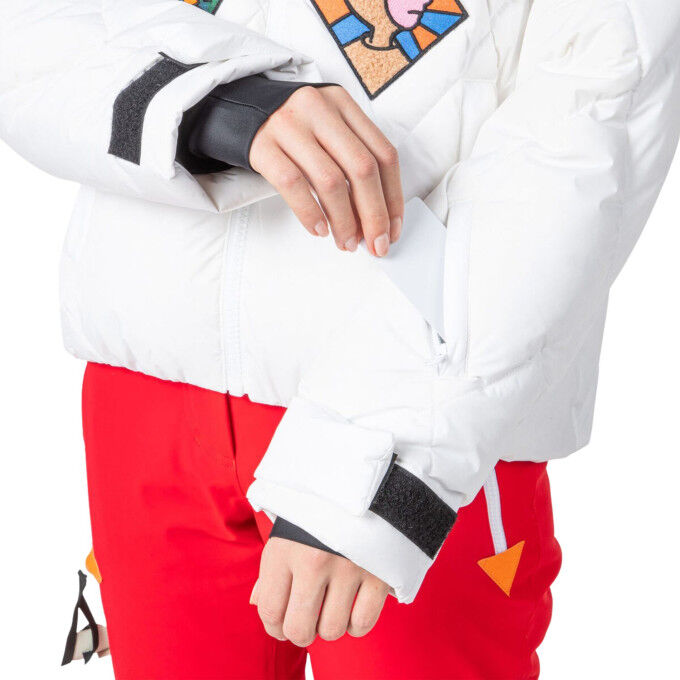 Rossignol JCC Lumy Damen-Skijacke: Stil und Wärme im Pop-Art-Look