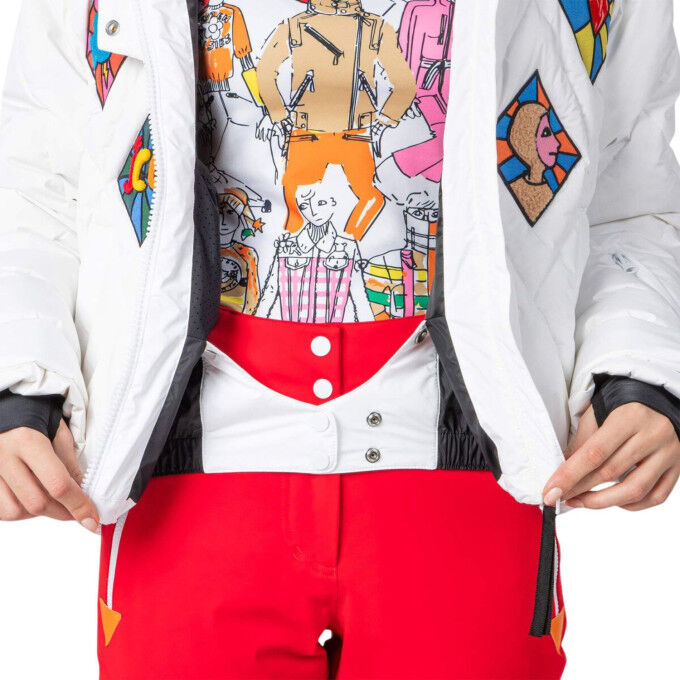 Rossignol JCC Lumy Damen-Skijacke: Stil und Wärme im Pop-Art-Look