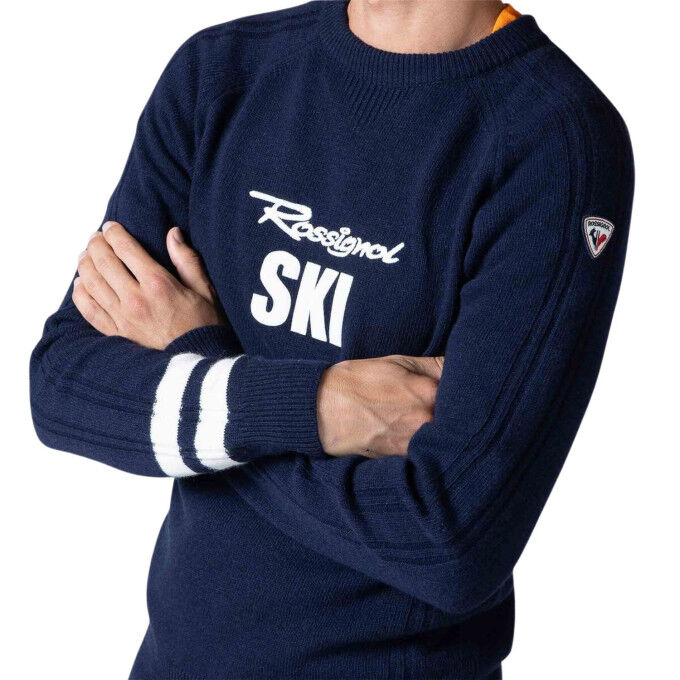 Maglione da uomo Rossignol Signature: eleganza alpina e calore eccellente